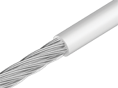Wire rope 7x7, PVC covered white