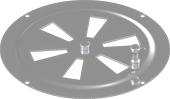 Vent plates, round, mirror polished