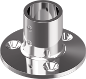 Stanchion base 90°, rund
