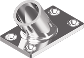 Stanchion base, 60°