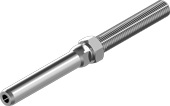 Swage studs with nut, external LH thread