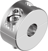 Wire rope clamp ring, 2 parts