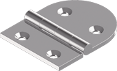 Hinges, casted + mirror polished