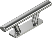 Tube cleats, Scandinavian type, mirror polished