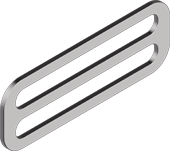 Strap latches for 50 mm strap, plain