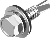 Hex self drilling screws with 16mm sealing washer