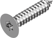 Senk-Blechschrauben mit TX+PIN ~ DIN 7982